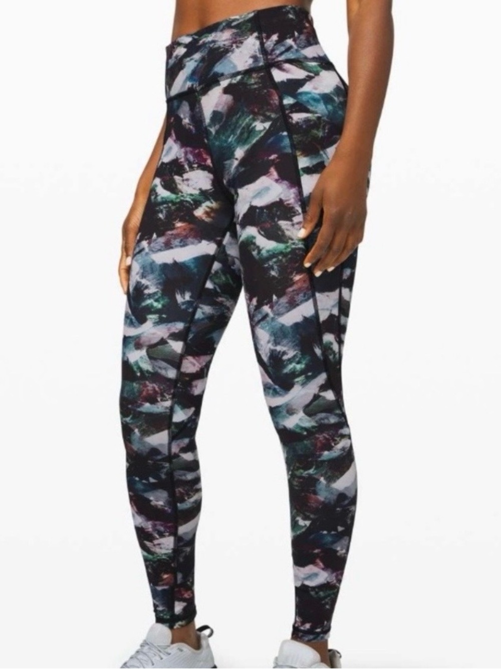 Lululemon Time To Sweat Tight 28" Glacier Camo Starlight Multi Size 2